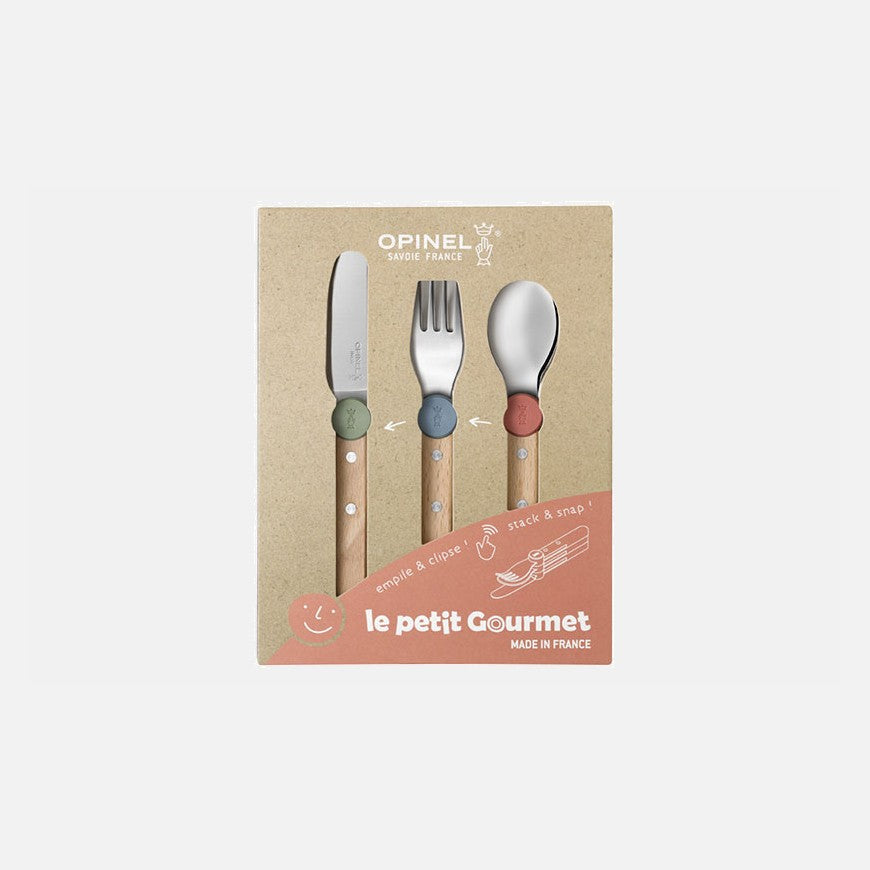 Emballage cartonné d'origine du coffret Panaché Le Petit Gourmet par Opinel.