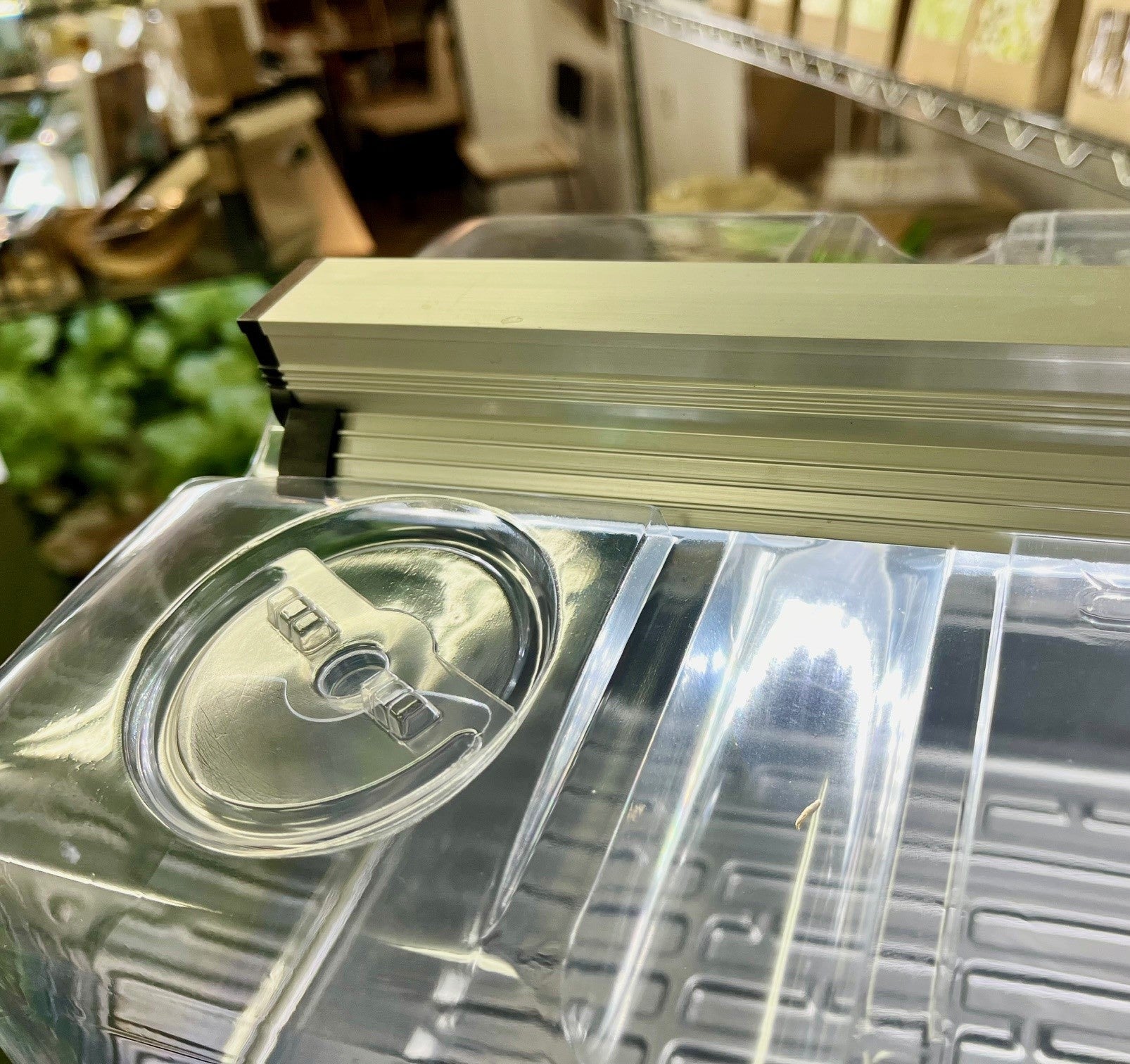 Dôme de germination avec luminaire horticole Sunblaster déposé dans les rainures