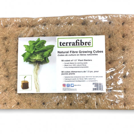 Emballage scellé de la feuille de cubes de culture en fibre naturelle Terrafibre