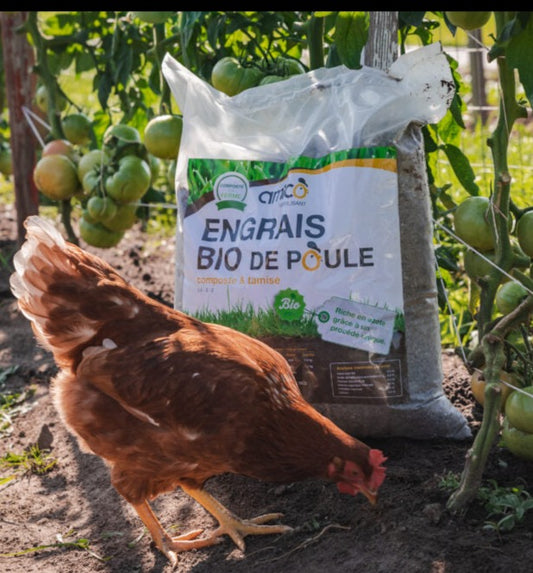 Sac de fumier de poule composté Amico de 10 kg certifié bio par Ecocert