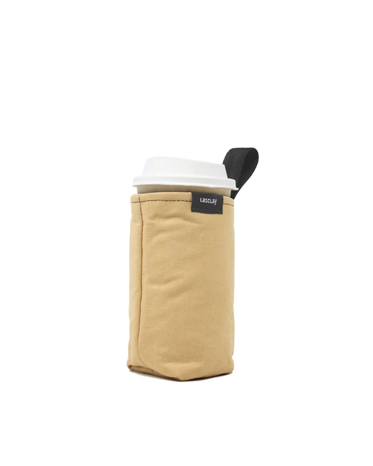 Vue studio du manchon isotherme en version beige, isolée sur fond blanc