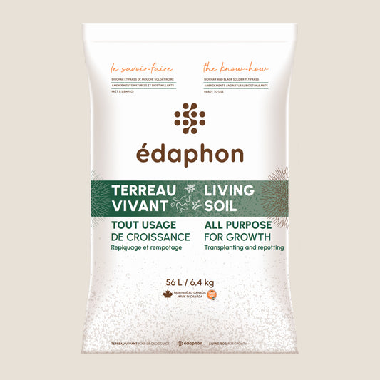 Sac de terreau vivant Édaphon tout usage pour la croissance et le rempotage