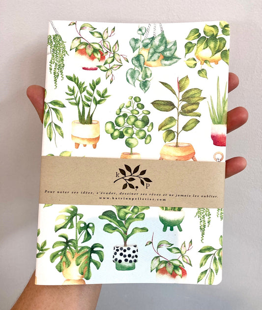 Cahier de notes plantes intérieur